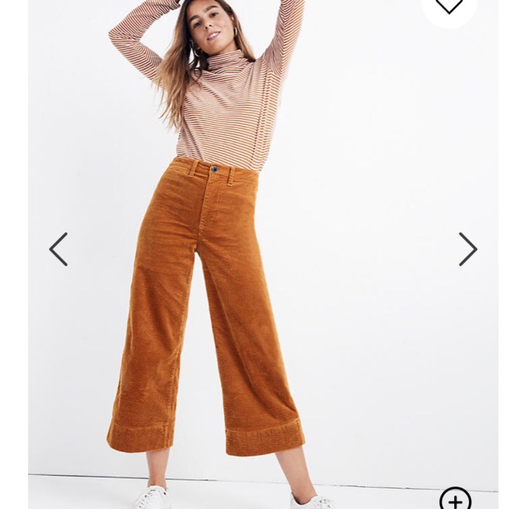 Madewell Emmett Wide Leg Cordoroys, sz 27